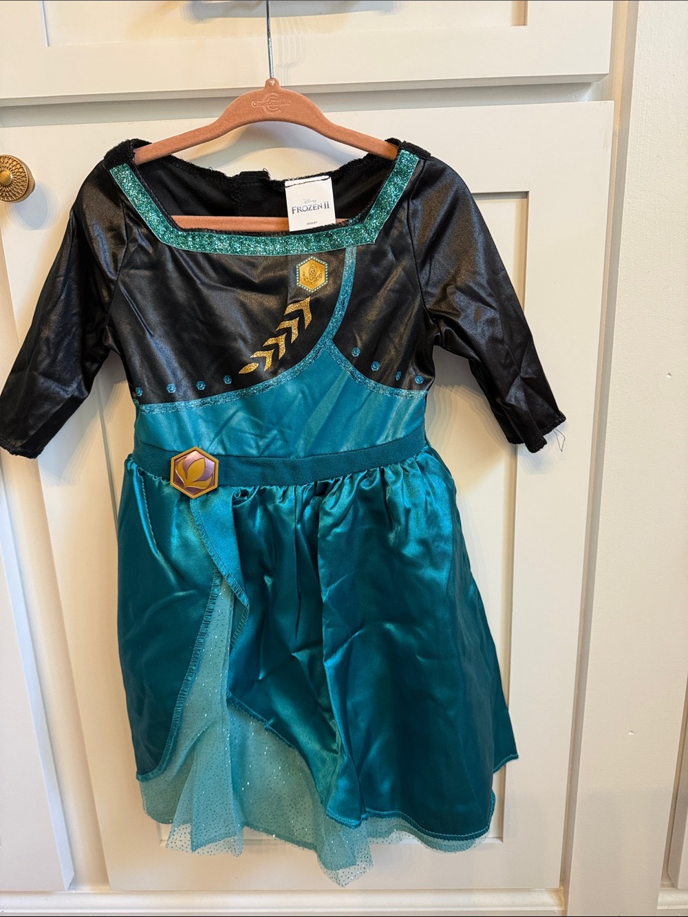 Disney Teal and Black Elsa-Inspired Girls Costume Dress